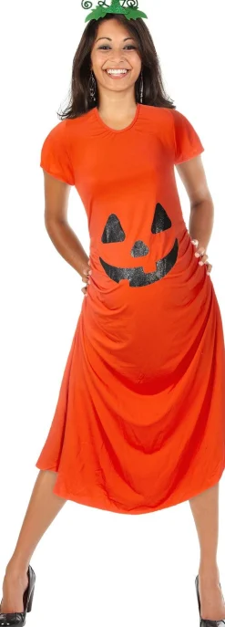 Party City Adult Pumpkin Maternity Costume|Women Funny