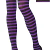Outlet Adult Purple & Black Striped Tights Tights