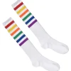 New Adult Rainbow Athletic Knee-High Socks Tights