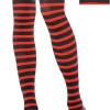 Cheap Adult Red & Black Striped Tights Tights