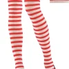 Fashion Adult Red & White Striped Tights Tights