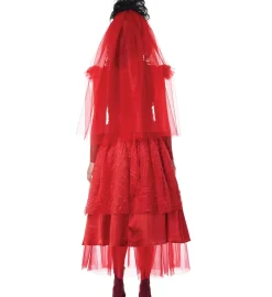 Party City Adult Red Bride From Hell Costume|Women Scary