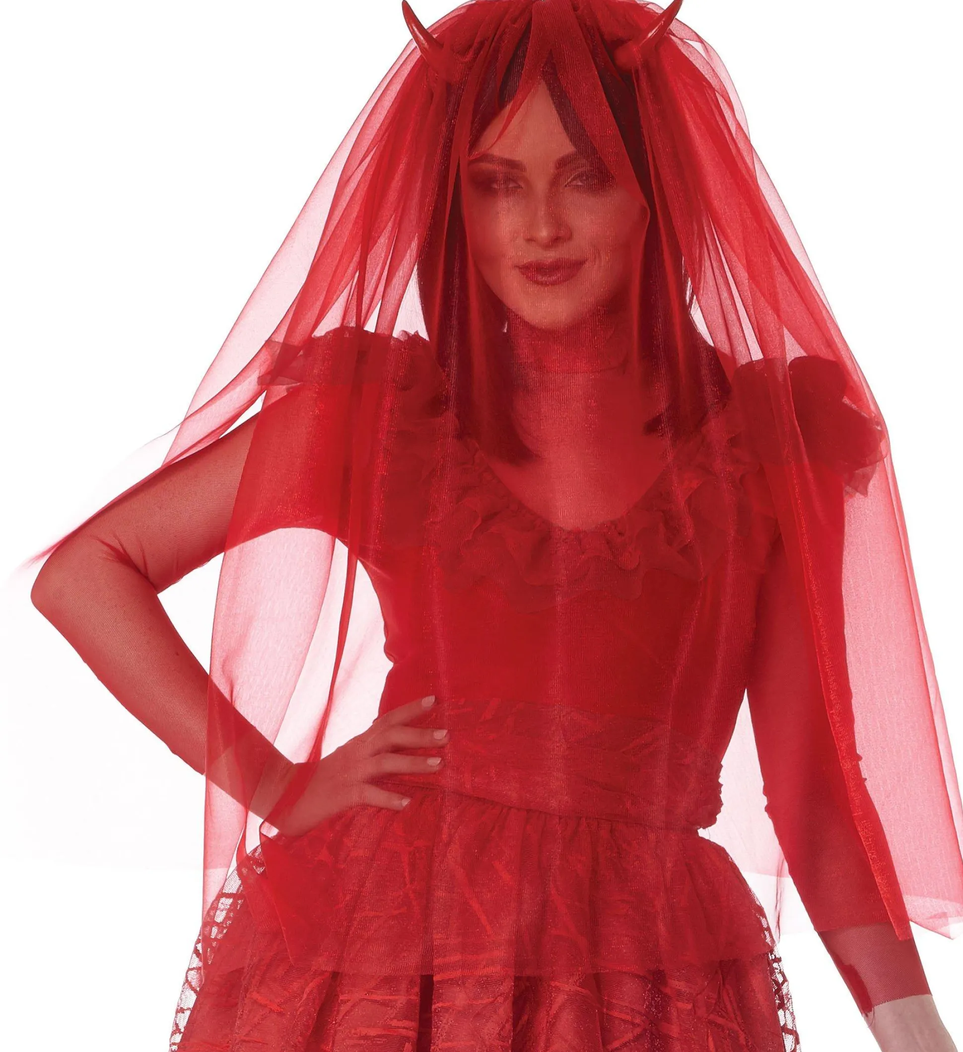 Party City Adult Red Bride From Hell Costume|Women Scary