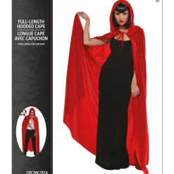 Shop Adult Red Hooded Cape Capes, Robes