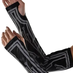 Best Sale Adult Reflective Black Latex-Look Circuit Board Glovelettes, 2Ct - Cyberpunk Gloves