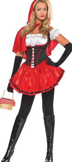 Flash Sale Adult Sassy Red Riding Hood Costume Women Sexy