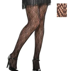 Outlet Adult Scallop Print Flapper Pantyhose Tights