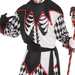 Discount Adult Sinister Jester Costume Men Scary