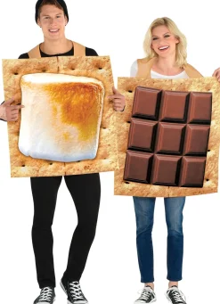 Party City Adult S'Mores Snack Couples Costumes|Women Funny