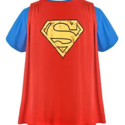 Cheap Adult Superman Costume Shirt With Cape - Dc Comics Men Superhero