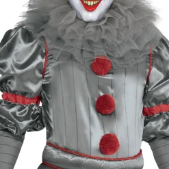 Best Adult Tattered Pennywise Deluxe Costume - It Chapter Two Men Scary