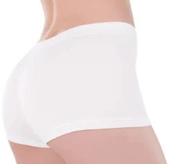 New Adult White Boyshorts Bodywear