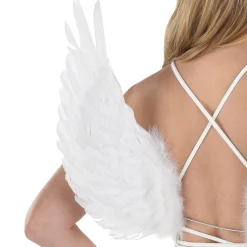Cheap Adult White Feather Floating Angel Wings Wings