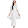 Best Sale Adult White Fur Trim Cloak Capes, Robes