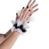 Best Sale Adult White Tulle Clown Cuffs Gloves