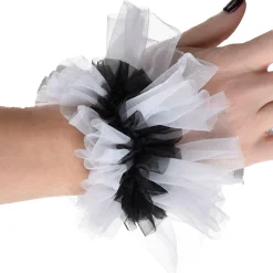 Best Sale Adult White Tulle Clown Cuffs Gloves