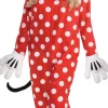 Outlet Adult Zipster Red Polka Dot Minnie Mouse One Piece Costume Plus Size - Disney Plus Size Costumes
