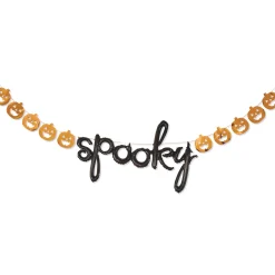 Party City Air-Filled Black & Orange Spooky Halloween Balloon Banner, 20Ft| Balloons