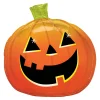 Party City Air-Filled Smiley Halloween Jack-O'-Lantern Foil Balloon, 17In| Balloons