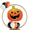 Party City Air-Filled Smiley Jack-O'-Lantern Halloween Tabletop Or Hangable Balloon Hoop Kit| Balloons