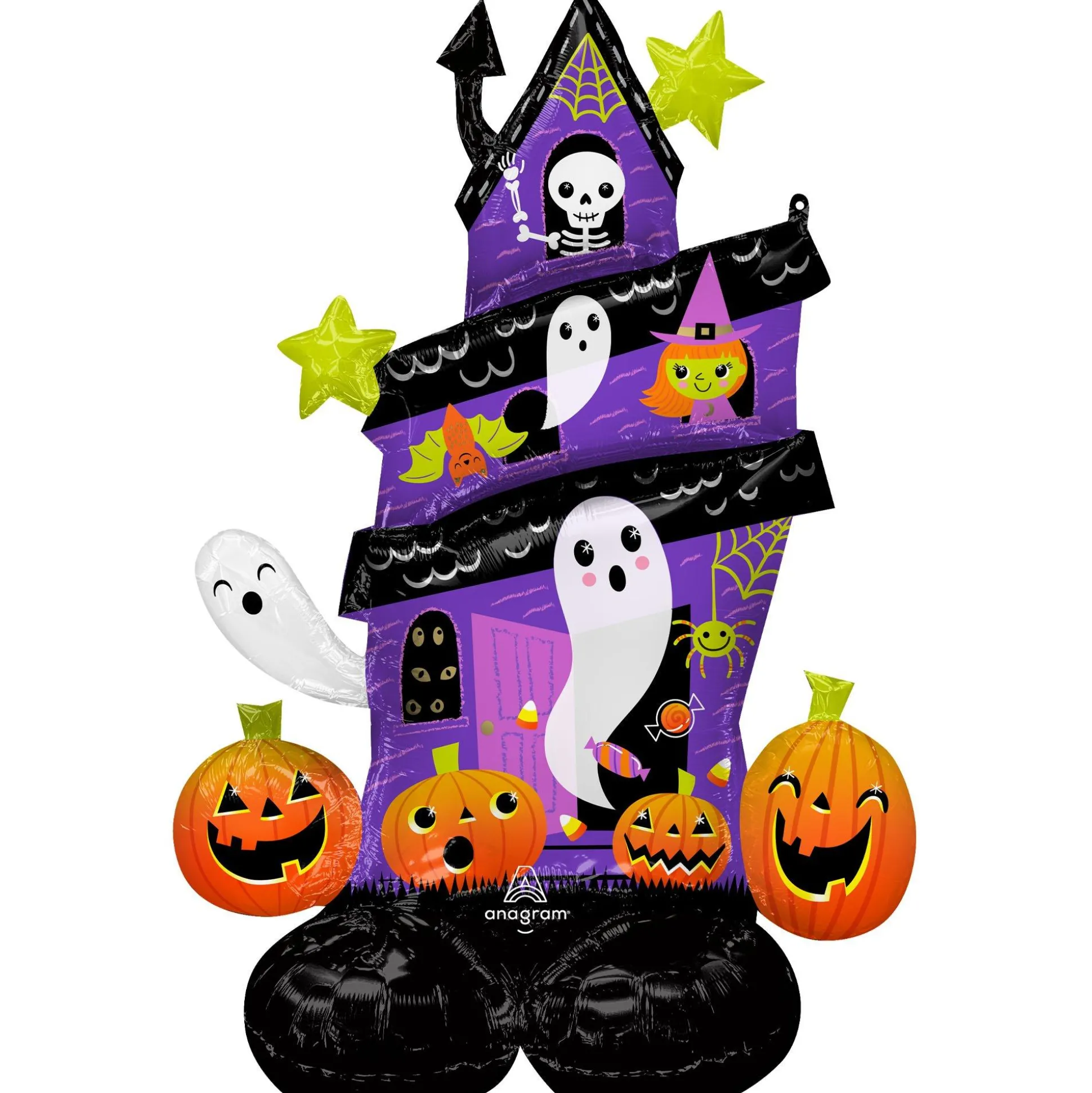 Party City Airloonz Halloween Haunted House Balloon, 35In X 50In| Decorations