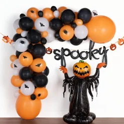 Party City Airloonz Halloween Pumpking Balloon, 37In X 53In| Decorations
