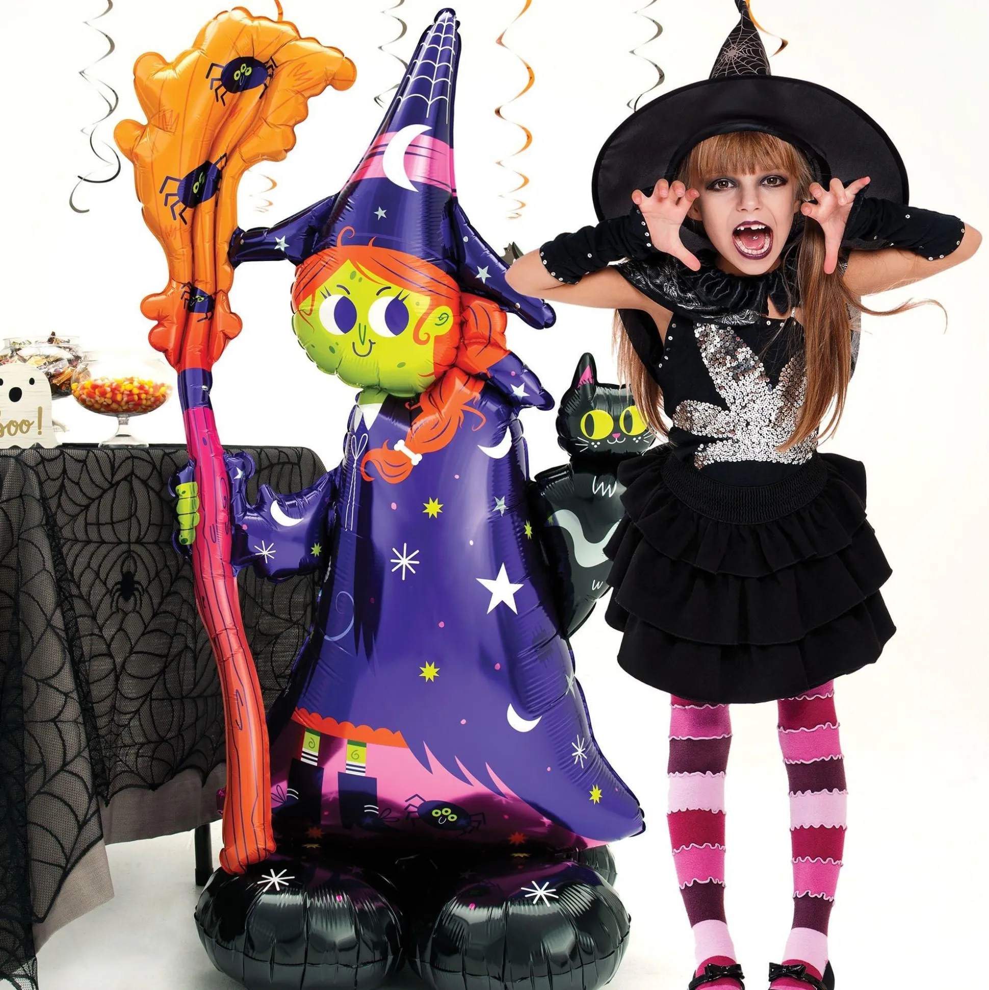 Party City Airloonz Halloween Witch Balloon, 55In| Decorations