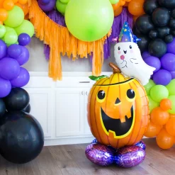 Party City Airloonz Jack-O'-Lantern & Ghost Balloon, 56In| Trunk Or Treat