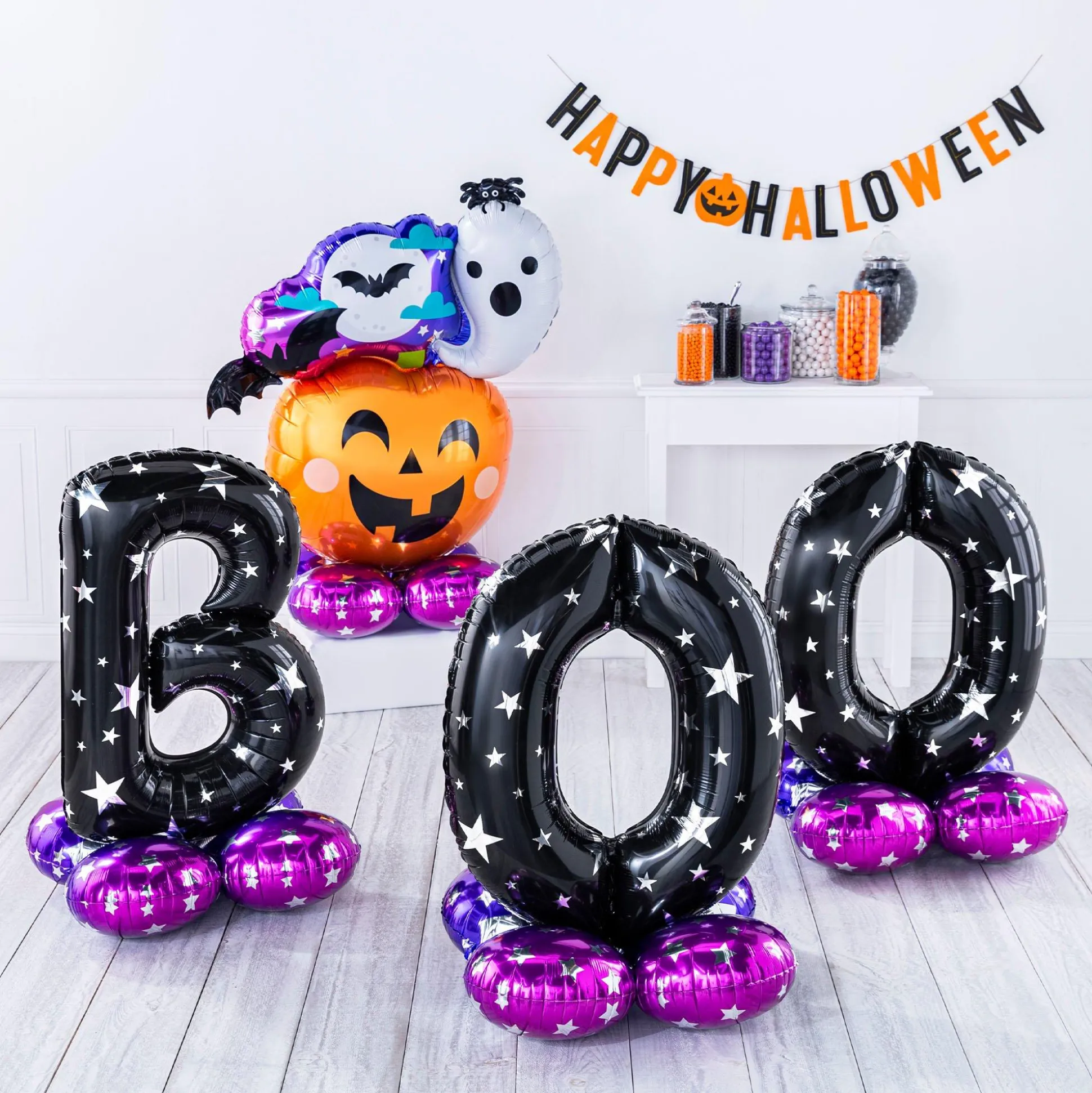 Party City Airloonz Spooky Halloween Boo Balloon Set| Balloons