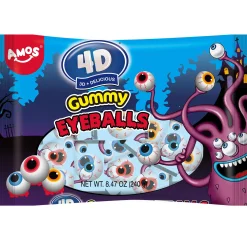 Party City Amos 4D Gummy Eyeballs, 8.46Oz - Halloween Candy| Bulk Candy