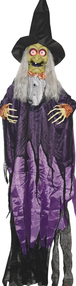 Party City Animated Black & Purple Witch Decoration| Animatronics
