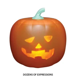 Party City Animated Light-Up Talking Jabberin' Jack Pumpkin Decoration, 9In X 11In| Table Décor & Centerpieces