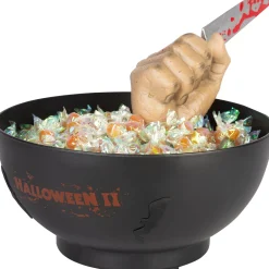 Party City Animated Michael Myers' Knife-Wielding Hand Candy Bowl, 9In, 16Oz - Halloween| Get Axed