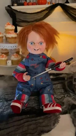 Party City Animatronic Chucky Doll, 9In X 11.8In - Halloween Decoration| Animatronics