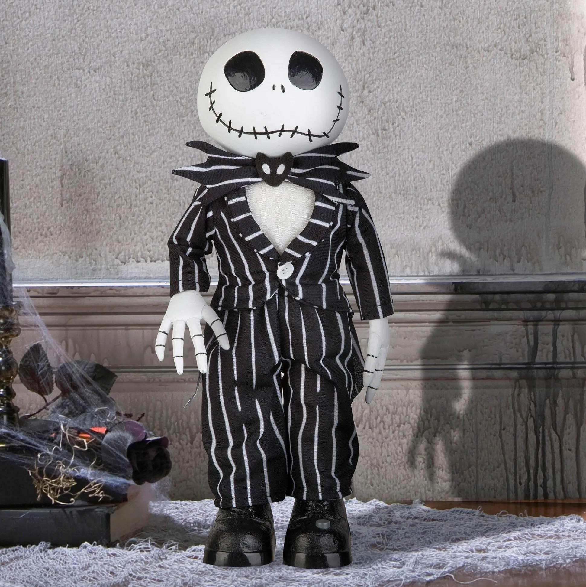 Disney Channel Animatronic Jack Skellington Standing Halloween Decoration, 13.4In - The Nightmare Before Christmas| Animatronics