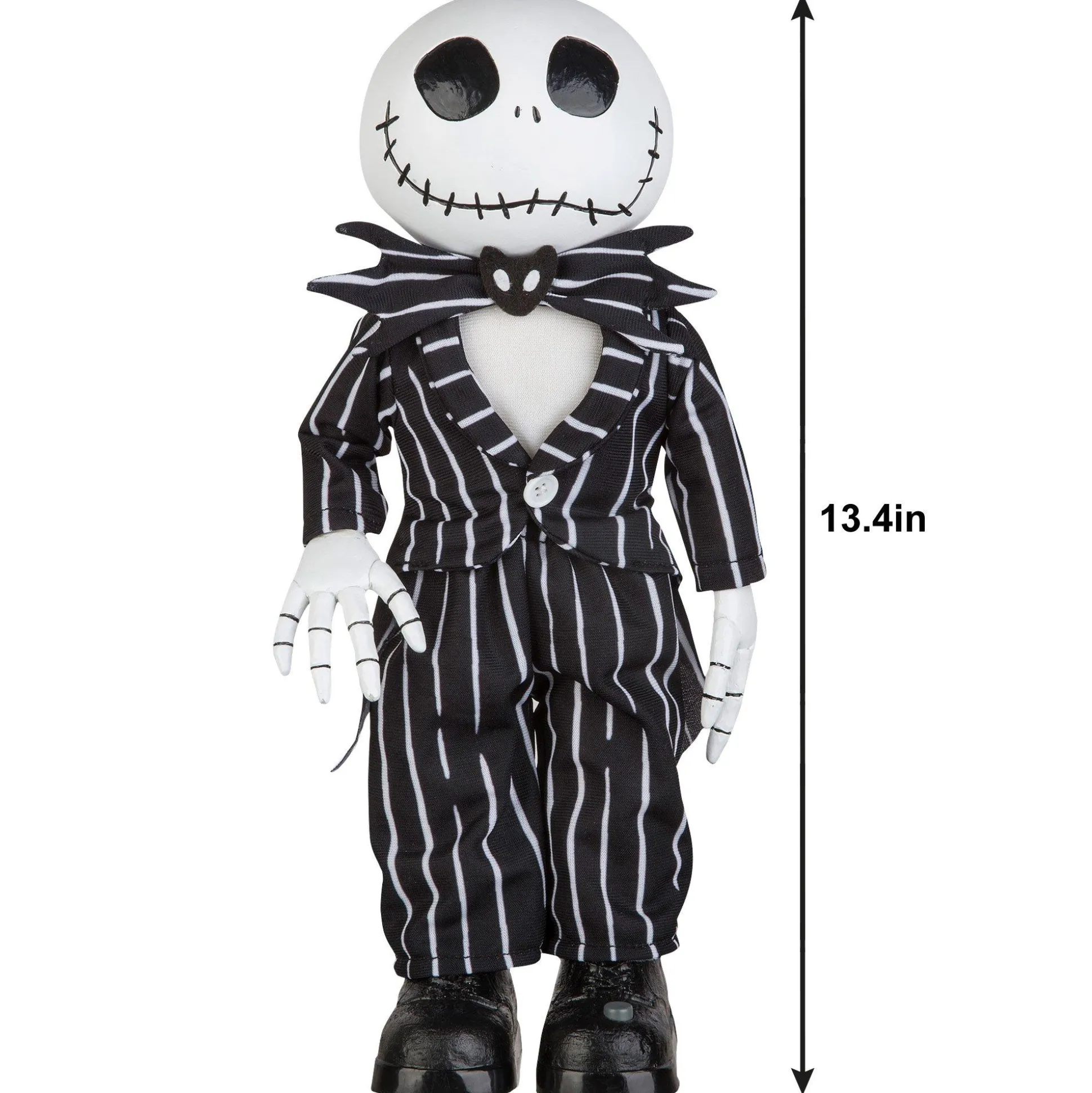 Disney Channel Animatronic Jack Skellington Standing Halloween Decoration, 13.4In - The Nightmare Before Christmas| Decorations