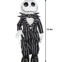 Disney Channel Animatronic Jack Skellington Standing Halloween Decoration, 13.4In - The Nightmare Before Christmas| Home Décor