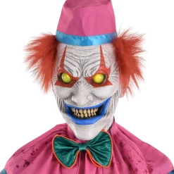 Party City Animatronic Light Up Talking Neon Ice Cream Clown, 6Ft| Animatronics