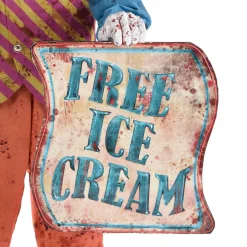 Party City Animatronic Light Up Talking Neon Ice Cream Clown, 6Ft| Animatronics