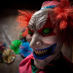 Party City Animatronic Light Up Talking Neon Ice Cream Clown, 6Ft| Animatronics