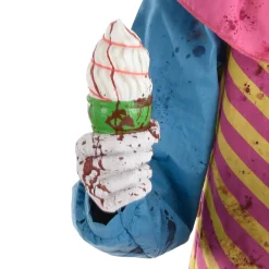 Party City Animatronic Light Up Talking Neon Ice Cream Clown, 6Ft| Creepy Carnival
