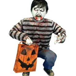 Party City Animatronic Light-Up Crouching Zombie Child, 2.3Ft X 3Ft - Halloween Decoration| Animatronics