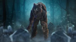 Party City Animatronic Light-Up Lanky Werewolf, 5.3Ft - Halloween Decoration| Animatronics