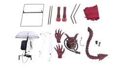 Party City Animatronic Light-Up Talking Lava Demon Decoration With Fog Effect, 7.5Ft| Animatronics