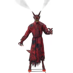Party City Animatronic Light-Up Talking Lava Demon Decoration With Fog Effect, 7.5Ft| Animatronics