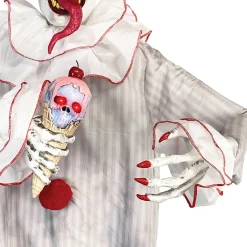 Party City Animatronic Light-Up Talking Ice Scream Clown Yard Stake, 7.5Ft - Halloween Decoration| Yard Stakes & Signs