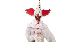 Party City Animatronic Light-Up Talking Ice Scream Clown Yard Stake, 7.5Ft - Halloween Decoration| Animatronics
