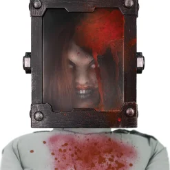 Party City Animatronic Light-Up Torture Box Woman, 6Ft - Halloween Decoration| Animatronics