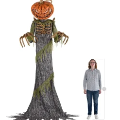 Party City Animatronic Light-Up Towering Pumpkin Creep, 12Ft| Animatronics