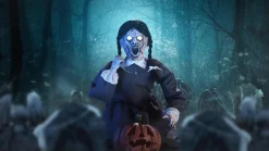 Party City Animatronic Light-Up Vengeful Vicky Pumpkin Carver Decoration, 22In X 36.8In| Animatronics